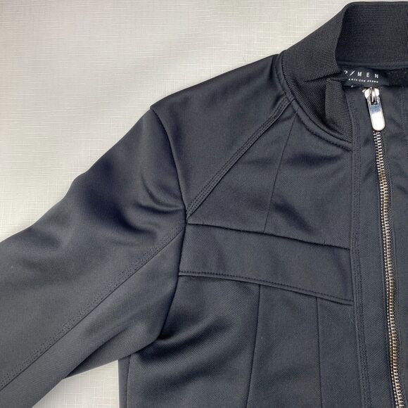 21 MEN Full Zip Sweatshirt BLACK JACKET! Tech Street Wear Sleek Jogger Sz M - Picture 3 of 16